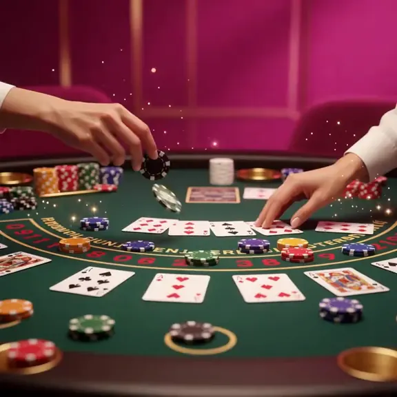 Live baccarat table